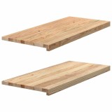 Cumpara ieftin Pervaz 2 buc lemn masiv de stejar netratat 90x40x2 cm