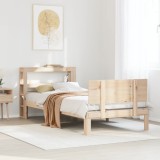 VidaXL Cadru de pat cu tăblie, 90x190 cm, lemn masiv pin 3306072