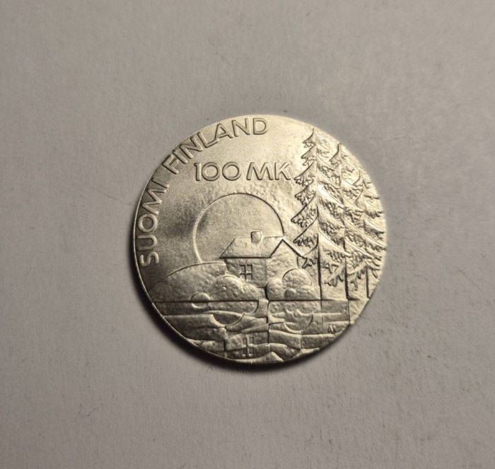 Finlanda 100 Markkaa 1990 UNC