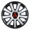 Set 4 capace roti Silver/black cu inel cromat R14 pentru gama auto Mitsubishi