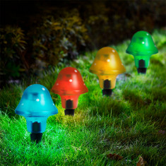 Lampă solară pentru grădină cu LED - model ciupercă, 11 cm 11704