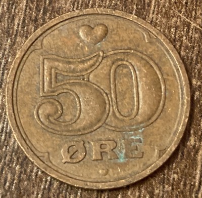 C50 - Moneda foarte veche - Danemarca - 50 ore - 2004 foto