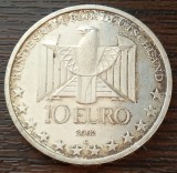 (A928) MONEDA DIN ARGINT GERMANIA - 10 EURO 2002, LIT. D, ANIVERSAREA A 100 ANI METROUL GERMAN, Europa
