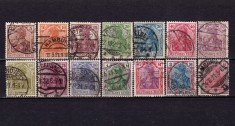 ✅ (S42) Germania Reich 1920/&#039;21 &quot;Uzuale - Germania ( VIII ) &quot; &quot; serie completa Michel 140/153 , cota 22 &euro;, stampilate