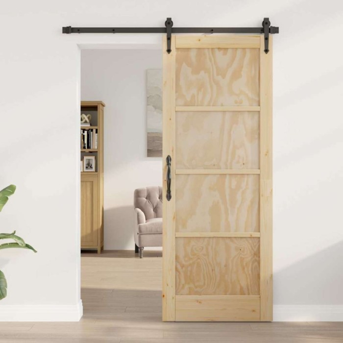 vidaXL Ușă Interioară &quot;ORKDAL&quot; 78x202x4 cm din Lemn Masiv de Pin