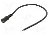Cablu alimentare DC, DC 5,5/2,5 soclu, negru, 0,25m, POS - POSDC-Y-S25-0.25