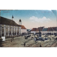 Carte postala - Nagyszeben (Sibiu): Piata Mare (actuala Piata Ferdinand I)