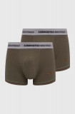 Aeronautica Militare boxeri 2-pack barbati, culoarea verde, AM1UBX003