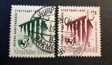 Germania (Deutsches Reich 1939) Seria Completă de 2 Timbre "Reichs-Gartenschau Stuttgart 1939" (6+4Pf Verde &amp; 15+5Pf Grena, Obliterate) CLK1
