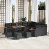 VidaXL Set de canapele pentru grădină 13 pcs Negru 110 x 55 x 71 cm 3363219