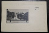 Carte postala, Parcul din Sinaia, perioada interbelica