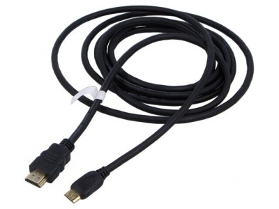 Cablu HDMI 2.0 HDCP 2.2 3m cu mufe HDMI și mini HDMI, PVC foto