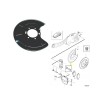 Protectie stropire disc frana Volvo S40/V50 (Ms/Mw), 10.2003-05.2012 Model Awd, Spate, Stanga=Dreapta, metal