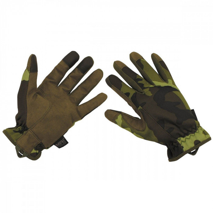 Manusi tactice M95 CZ camo cu degete tactile MFH 15790J