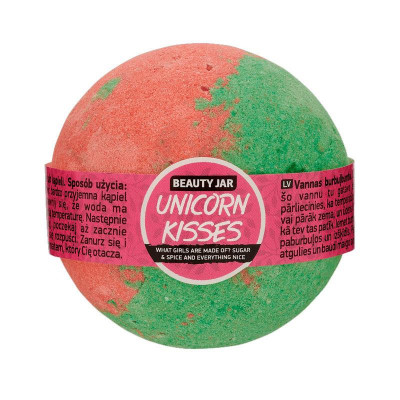 Bila de Baie cu Capsuni, Rubarba, Ulei de Migdale si Vitamina E Unicorn Kisses 150 grame Beauty Jar foto