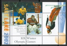 Belarus 2002 Mi 446 bl 27 MNH - Sportivi la JO de Iarna, Salt Lake City