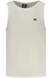 Norway Tricou fara maneci barbati, cu mini logo brodat, Regular fit, Alb