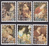 Liberia 1984 pictura Rubens MI 1298-1303 MNH, Nestampilat