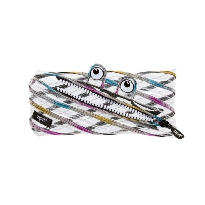 Penar cu fermoar, ZIPIT Clear Monster - curcubeu foto