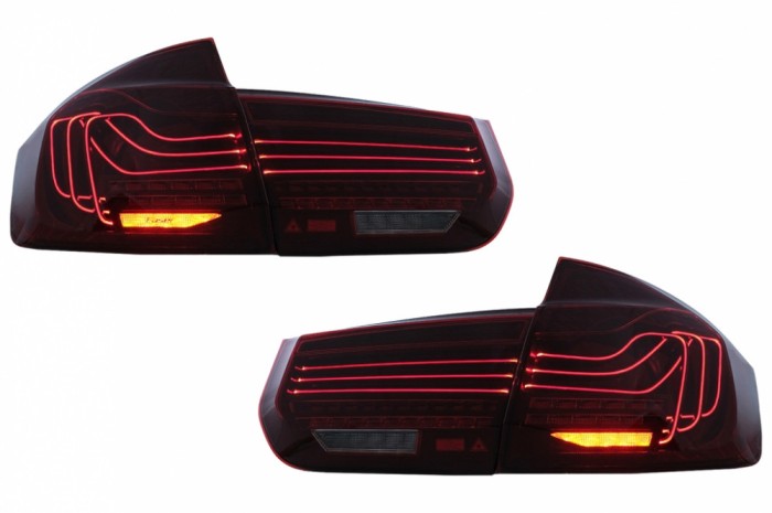 Stopuri LED BMW Seria 3 F30 F80 M3 (2011-2019) CSL Laser Design cu Semnal Dinamic Secvential Performance AutoTuning