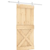 Cumpara ieftin Usa glisanta cu set feronerie, 90x210 cm, lemn masiv de pin