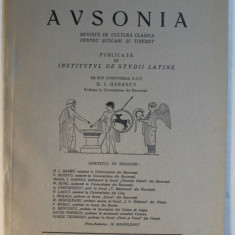 AVSONIA - REVISTA DE CULTURA CLASICA PENTRU SCOLARI SI TINERET , ANUL II , NR. 3 - MAI 1941