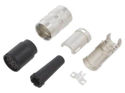 Conector M16 mamă 8 pini drept foto