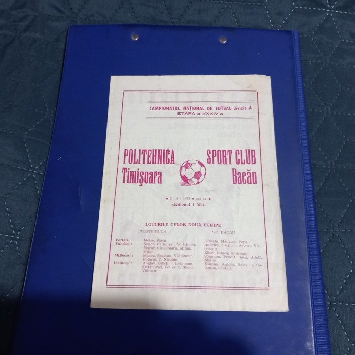 Program Poli Timisoara - S C Bacau