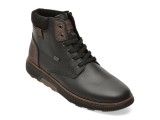 Ghete RIEKER negre, B3343, din piele naturala
