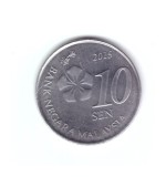 Moneda Malaezia 10 sen 2015, stare buna, curata, Asia, Fier