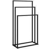 HOMCOM Suport pentru Prosoape de Podea cu 3 Brate Autoportant din Oțel, 45x21.5x85 cm | Aosom Romania