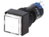 Comutator ONPOW SPDT 0,5A/250VAC cu LED Alb, Montare pe Panou