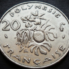 Moneda exotica 20 FRANCI - POLYNESIE / POLINEZIA FRANCEZA, anul 1986 * cod 4410
