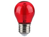 Lampă LED E27 roșie, 2W, 60lm, 300&deg;