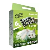 Kotix Tofu Asternut Pisici, Ceai Verde, 6L, Absorbant, Biodegradabil, Ecologic, Controlul Mirosurilor, Usor de Curatat