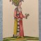 CARTE POSTALA - JUPANITA SECOLUL XIX - GRAVURA ORIGINALA - NECIRCULATA