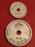 Lot 2 monede Norvegia (tiraje mici): 10 + 50 ore 1939 , [poze]. Discount conform descriere [10 - 20 %. Vezi descrierea.]., Europa