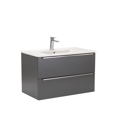 Dulap inferior Vario Trim 80 cu lavoar antracit-antracit foto