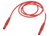 Cablu de măsurare HIRSCHMANN T&amp;M 16A mufă banană 4 mm 1m roșu