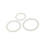 Set 3 inele pentru penis TOYZ4LOVERS Silicone Cock, din silicon premium, pentru erecții de durată, culoare alb (00802830)
