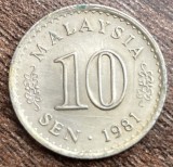 C50 - Moneda foarte veche - Malaezia - 10 sen - 1981