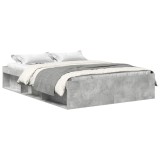 Cumpara ieftin Cadru de pat mic dublu, gri beton, 120x190 cm