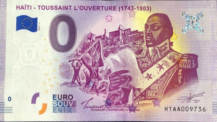 !!! RARR : 0 EURO SOUVENIR - HAITI , TOUSSAINT L&#039;OUVERTURE - 2019.1 - UNC