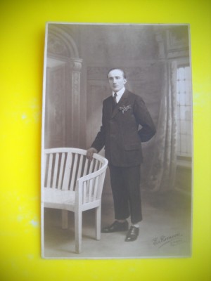 HOPCT RO 398 L BARBAT CU CRAVATA -FOTOGRAFIE VECHE-TIP CP foto