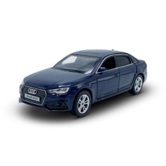 Macheta Auto Audi A4L 2019 Albastru Inchis &ndash; Lumini si Sunet, 1:32 Tayumo