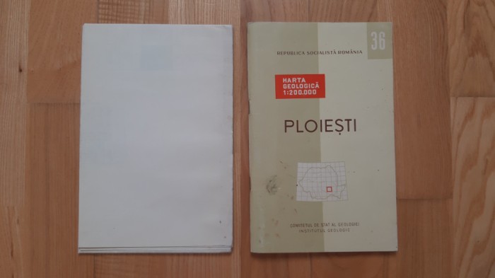 Harta geologica Ploiesti (1968) judetul judetului Prahova geologie