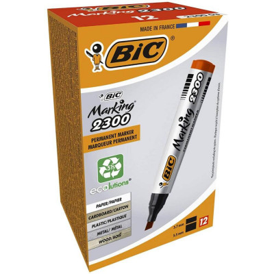 Set 12 Markere Permanente Bic 2300, Rosii, Marker Bic, Marker Bic Permanent, Marker Permanent, Bic Permanent, Markere Bic, Markere Permanente, Markere foto