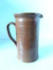 Cana mare cu cioc, ceramica / gresie, aspect rustic, 17cm inaltime x 9cm diametru