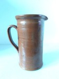 Cana mare cu cioc, ceramica / gresie, aspect rustic, 17cm inaltime x 9cm diametru