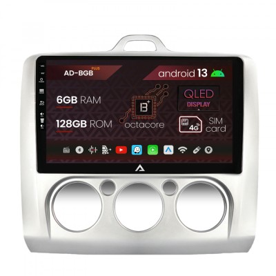 Navigatie Focus MK2 2004-2011, Clima Manuala, Android 13, B-Octacore 6GB RAM + 128GB ROM, 9 Inch - AD-BGB9006+AD-BGRKIT112 foto